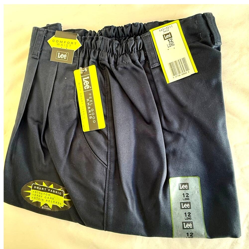 SKU3000 Lee Navy Women's NWT Comfort Waist Pleated Pants 12L